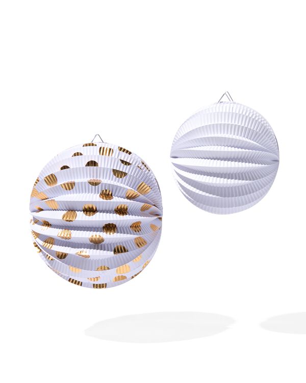 lampion papier 2 stuks 20 en 25cm - 14250137 - HEMA