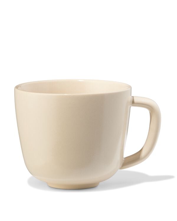 Cappuccinotasse 325 ml, Puur, Steingut, wollwei&szlig; - 80660316 - HEMA
