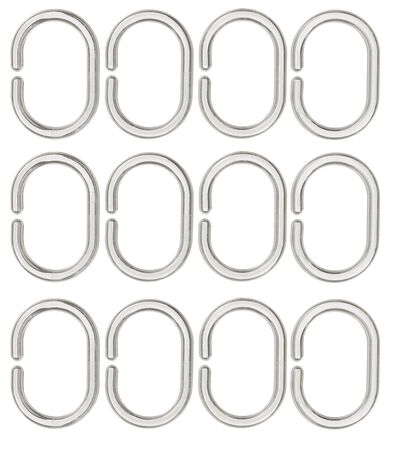 12 anneaux transparents pour rideau de douche - 80300005 - HEMA