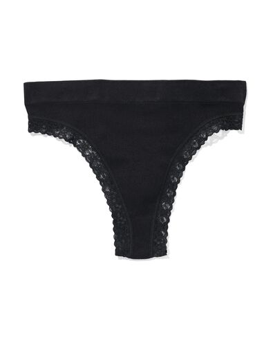 string femme sans coutures côte noir XL - 19640059 - HEMA