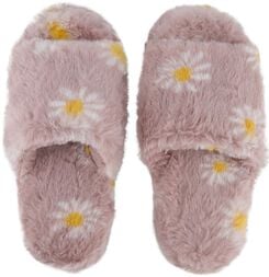 slippers maat 38-39 fluffy bloemen - 61150042 - HEMA