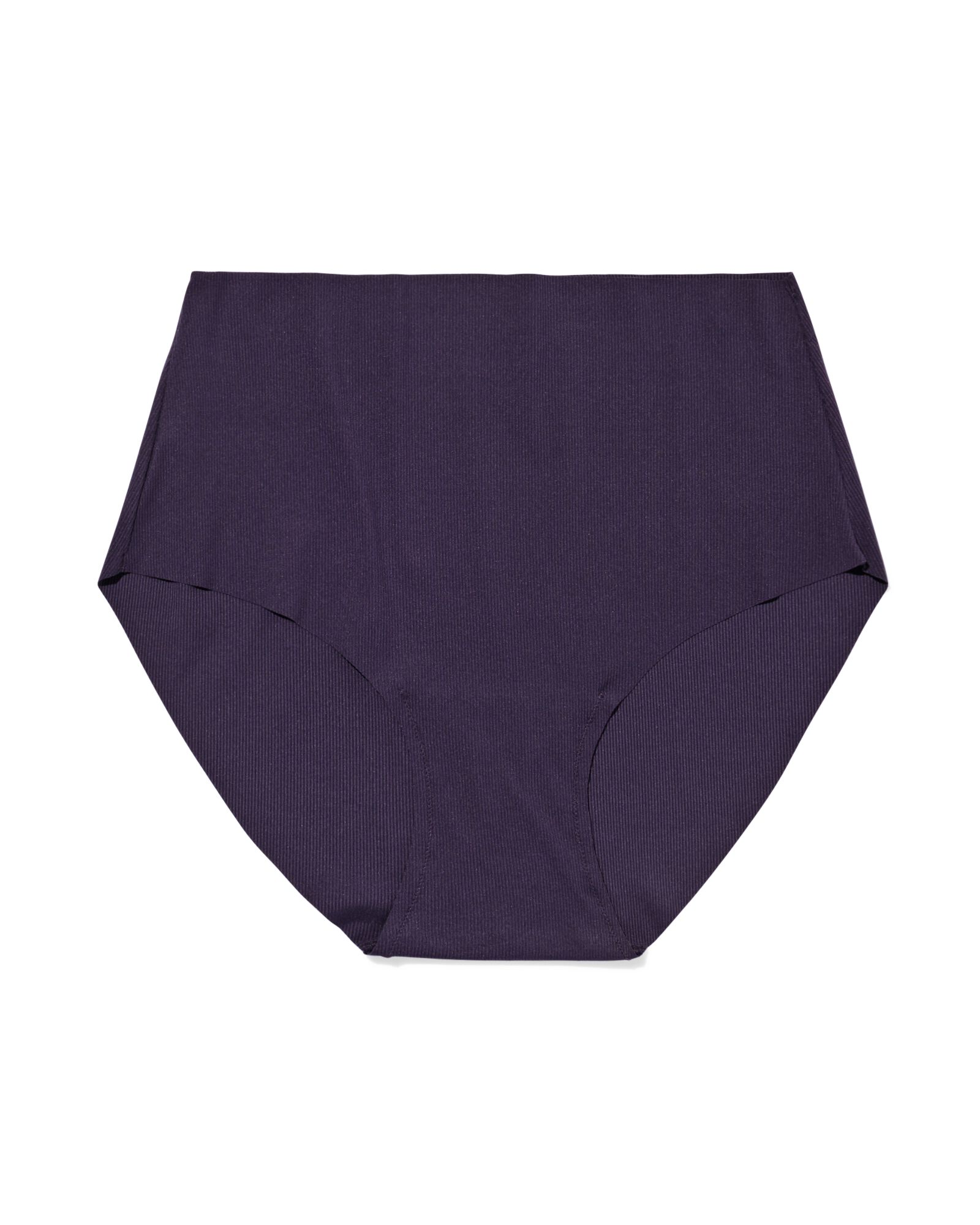 slip femme taille haute microfibre c&ocirc;tel&eacute; confort ultime violet fonc&eacute; - 19611405DARKPURPLE - HEMA