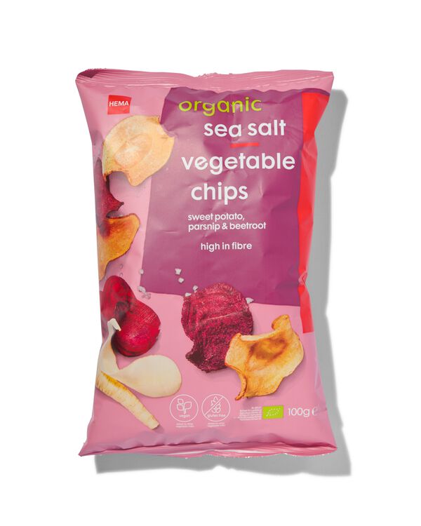 chips de légumes au sel marin bio 100g - 10661143 - HEMA