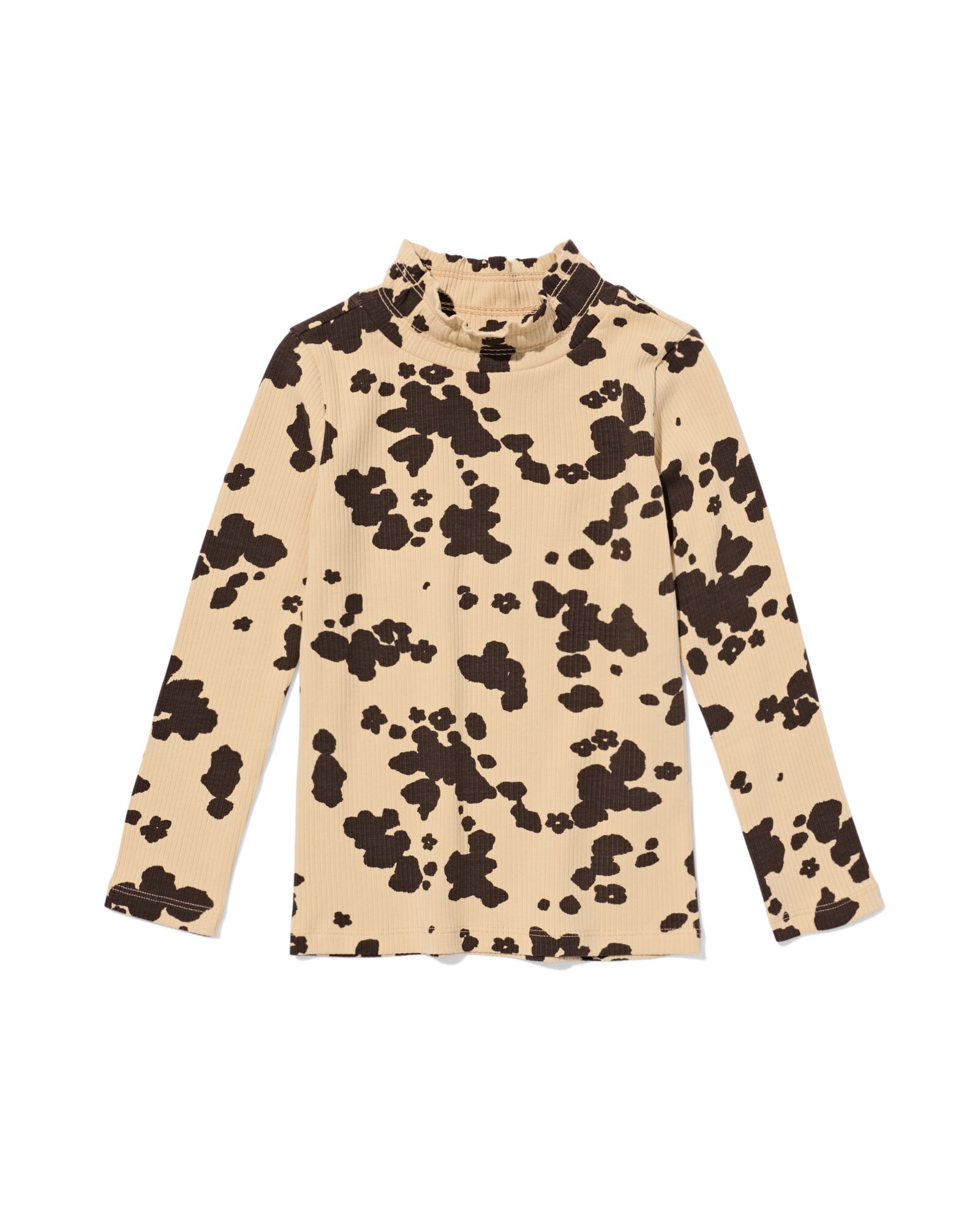 kinder T-shirt rib dieren bruin bruin - 30828319BROWN - HEMA