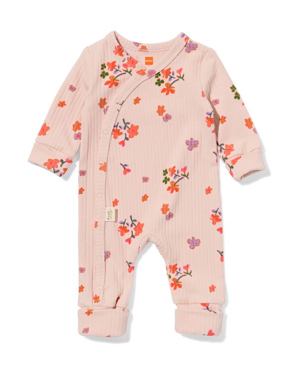 newborn meegroei boxpakje LENZING&trade; ECOVERO&trade; rib bloemen lichtroze lichtroze - 33429020LIGHTPINK - HEMA