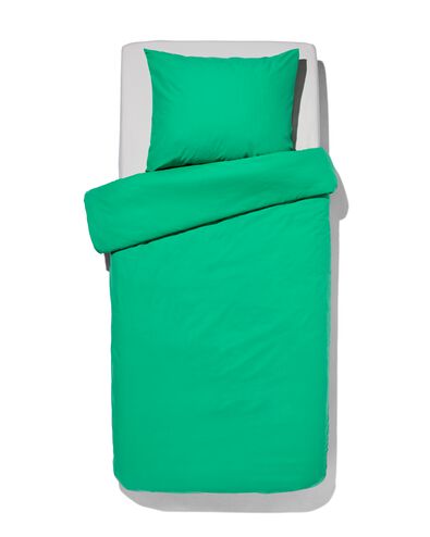 housse de couette 140x200/220 coton doux vert - 5750070 - HEMA