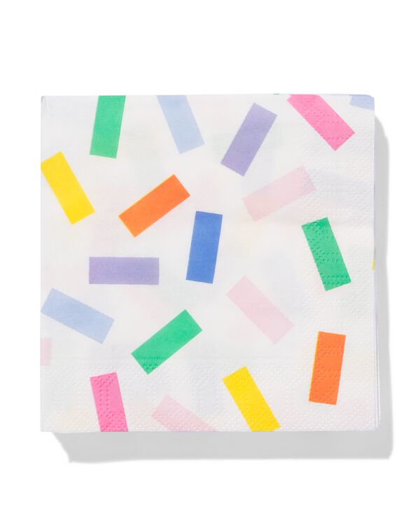 serviettes 24x24cm papier couleur - 20 pi&egrave;ces - 14250328 - HEMA