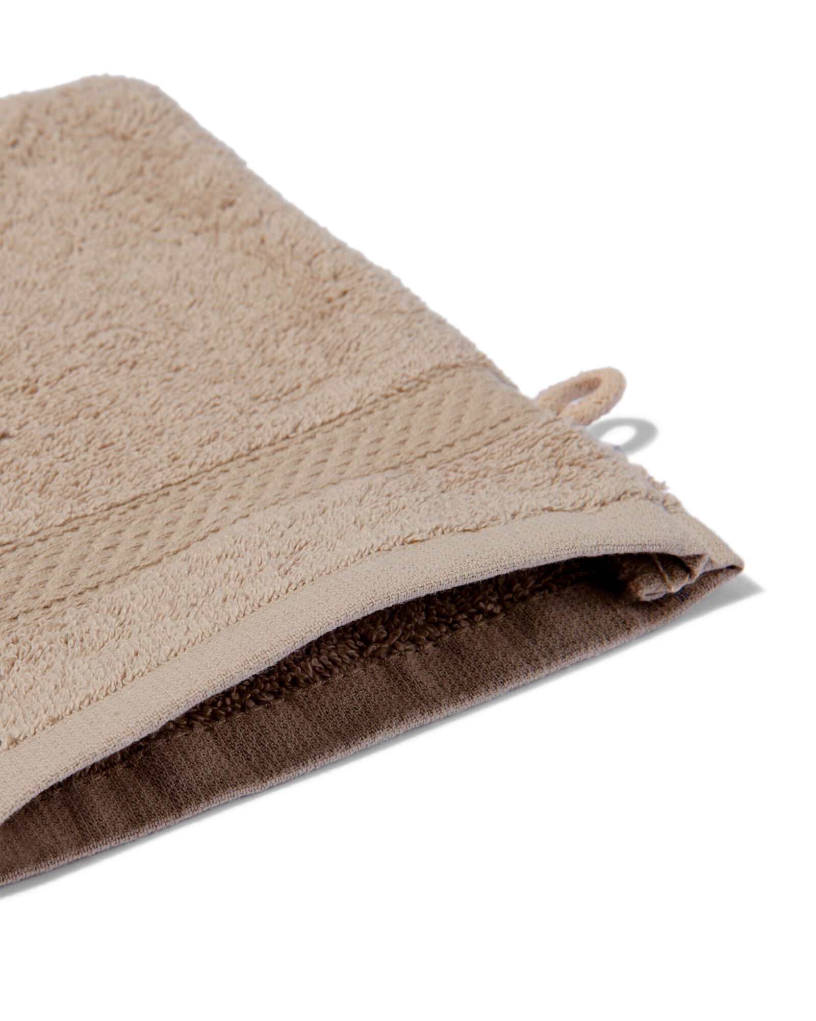 gant de toilette de qualit&eacute; &eacute;paisse taupe - 5210128 - HEMA