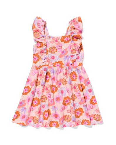 robe enfant trap&egrave;ze fleurs rose rose - 30848504PINK - HEMA