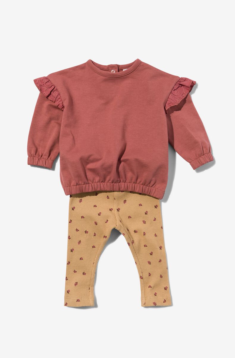 ensemble de vêtements bébé legging et sweat rose - 1000029733 - HEMA