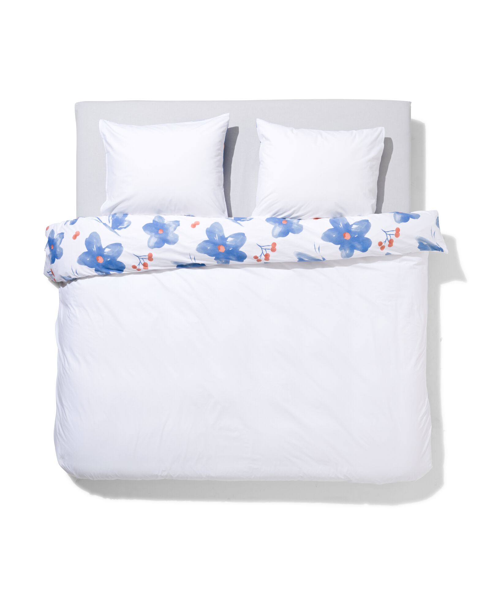 Bettwäsche, Soft Cotton, 140 x 220 cm, weiß, Schmetterlinge - 5730184 - HEMA