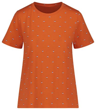 t-shirt femme orange orange - 1000019579 - HEMA