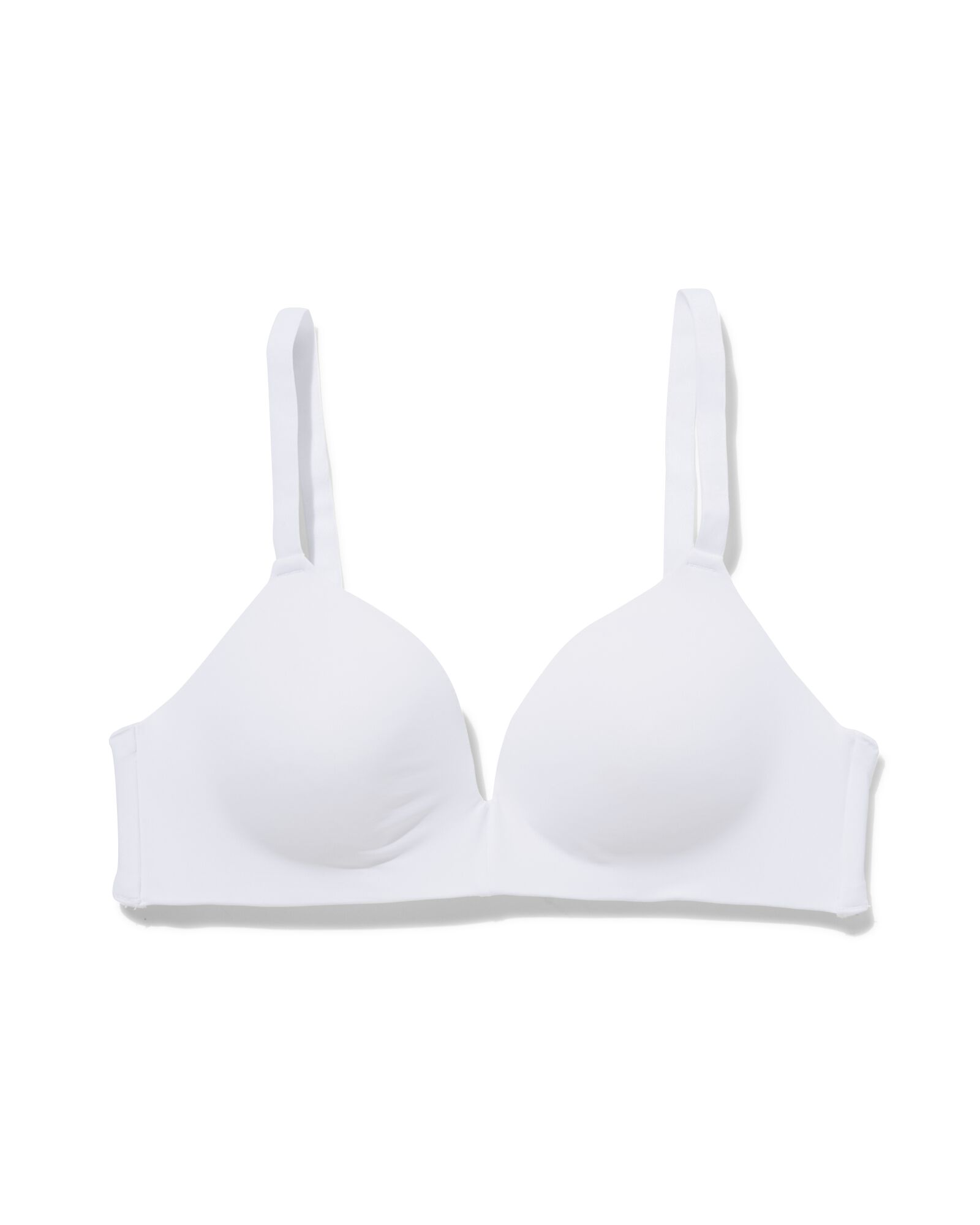 voorgevormde bh zonder beugel recycled/micro wit - 1000014814 - HEMA
