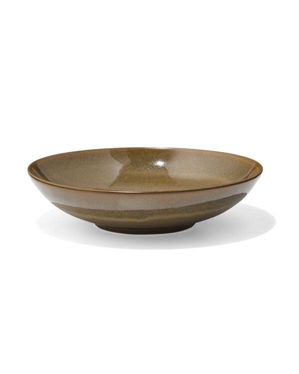 assiette creuse &Oslash;21,2cm Monaco fa&iuml;ence marron fonc&eacute; - 9650211 - HEMA