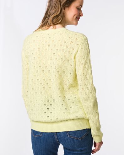 Damen-Pullover Golda, Ajourmuster gelb gelb - 36207580YELLOW - HEMA