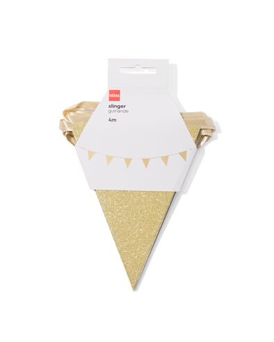 guirlande de fanions carton dor&eacute; 4m - 14280215 - HEMA