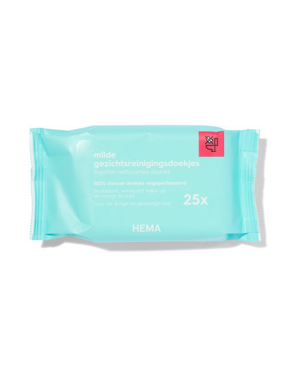 lingettes nettoyantes pour le visage peau s&egrave;che et sensible - lot de 25 - 17880109 - HEMA