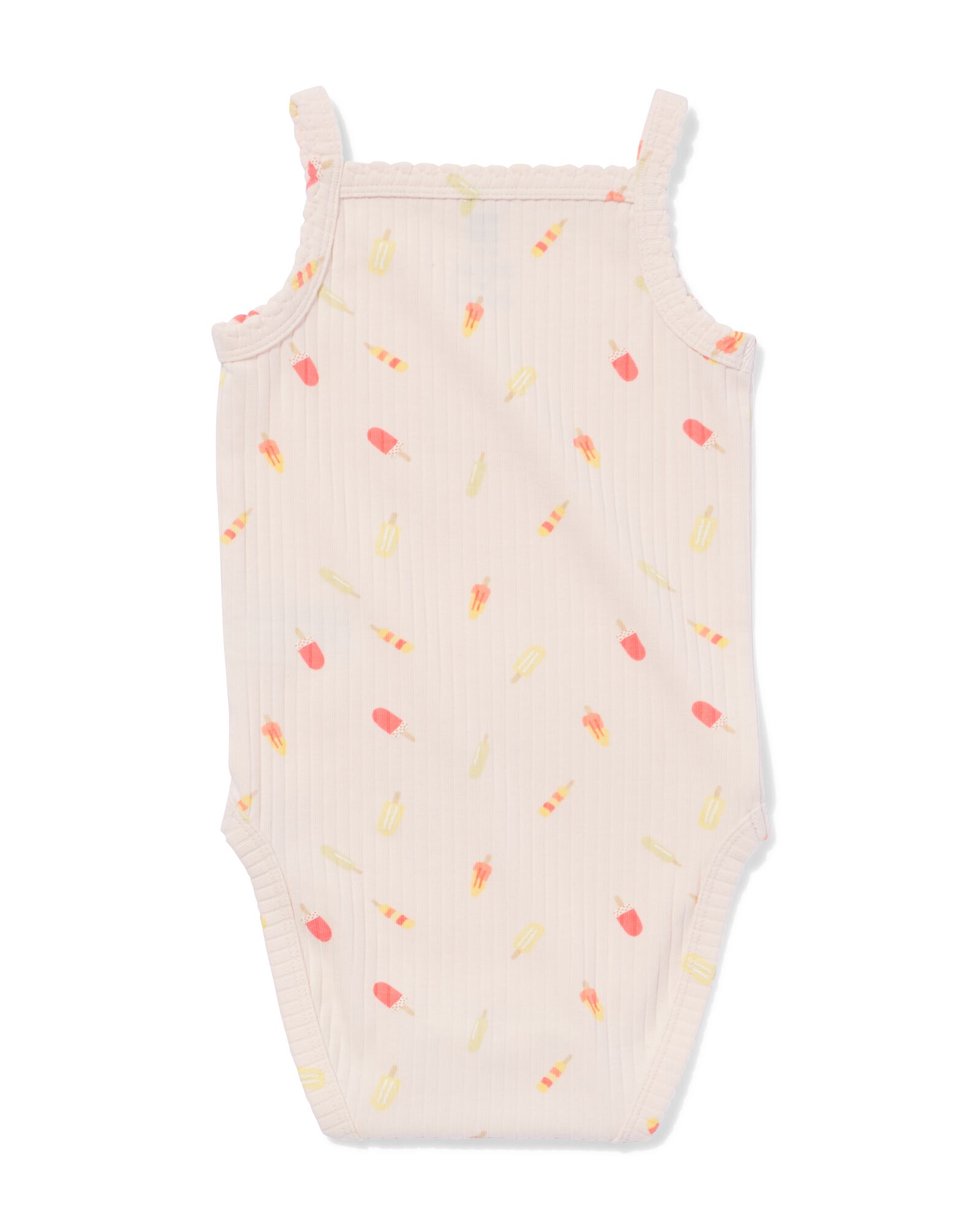 baby meegroei body LENZING&trade; ECOVERO&trade; rib ijsjes gebroken wit gebroken wit - 33303360OFFWHITE - HEMA