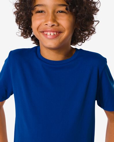 t-shirt de sport enfant sans coutures bleu vif 122/128 - 36090259 - HEMA