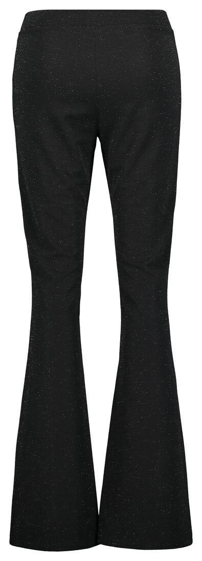 pantalon femme patte déléphant paillettes noir noir - 1000021698 - HEMA