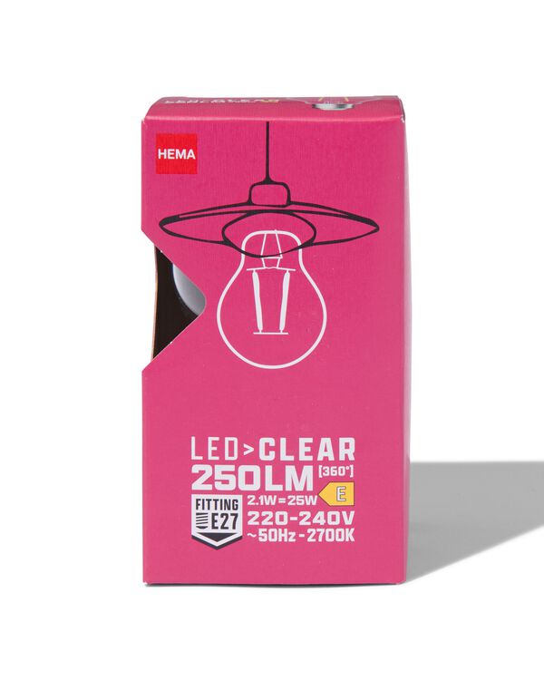 ampoule led poire clear E27 1,5W 250lm - 20000061 - HEMA