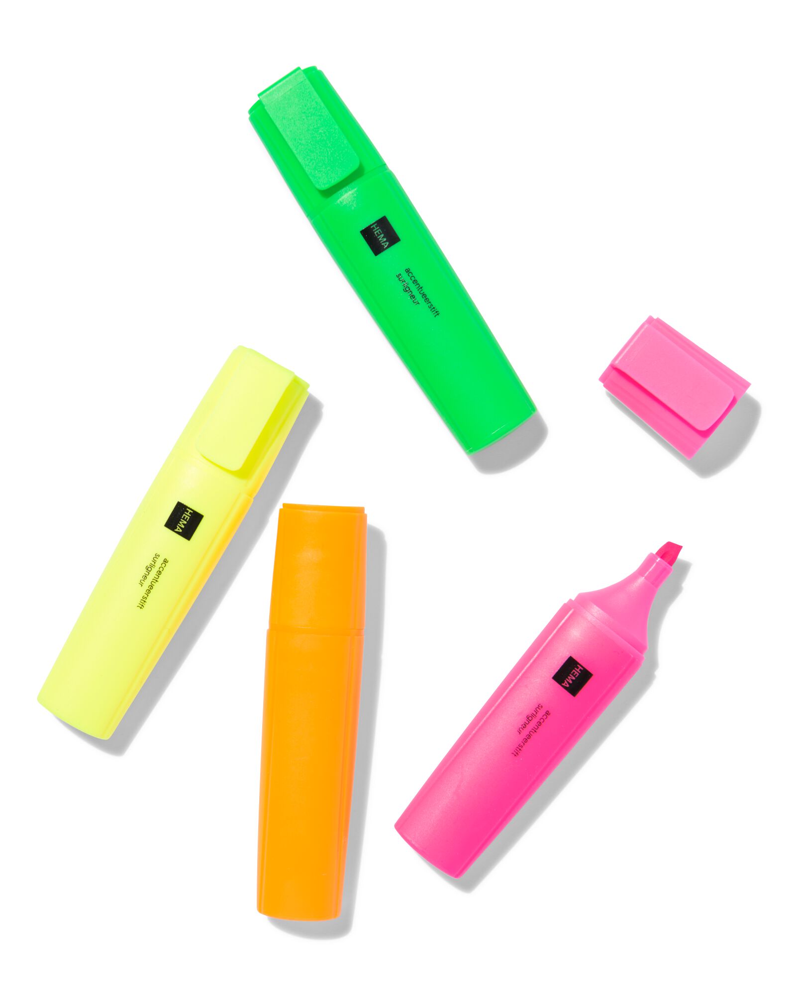 accentueerstiften felle kleuren - 4 stuks - 14400401 - HEMA