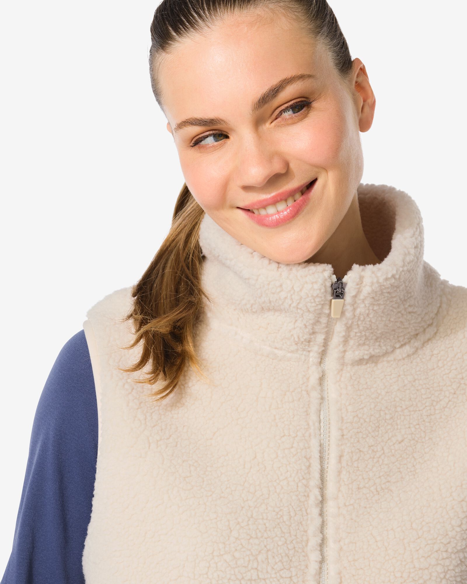 dames sherpa bodywarmer creme creme - 36020286CREAM - HEMA