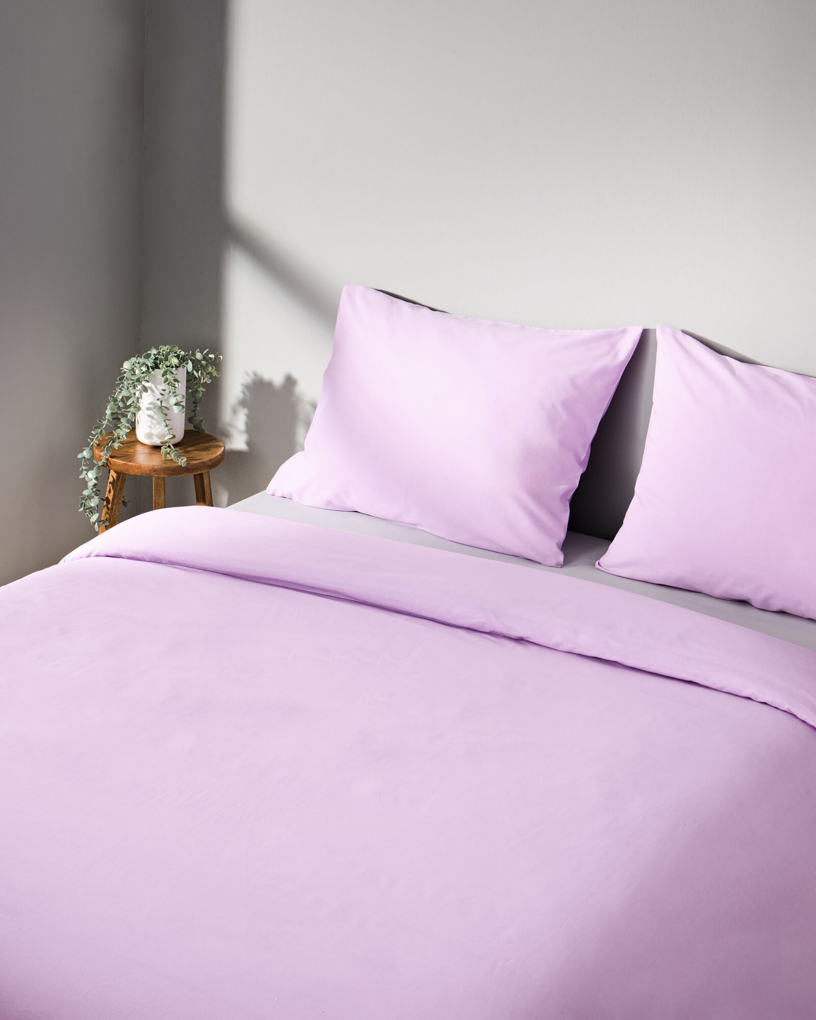 housse de couette 200x200/220 cm coton doux lilas - 5750077 - HEMA