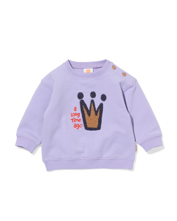pull sweat c&ocirc;tel&eacute; couronne nouveau-n&eacute; violet violet - 33426520PURPLE - HEMA