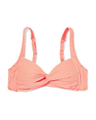 damesbikinitop seersucker roze - 22352010PINK - HEMA