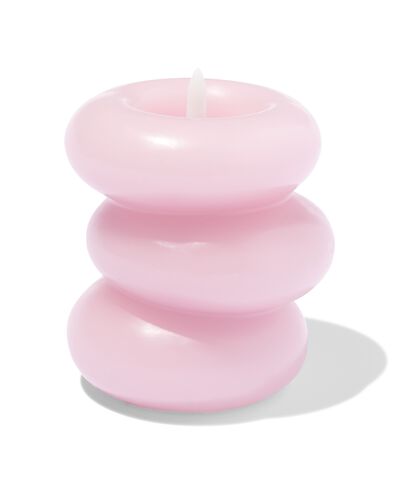 led-vormkaars ⌀10x13cm lichtroze - 13550168 - HEMA