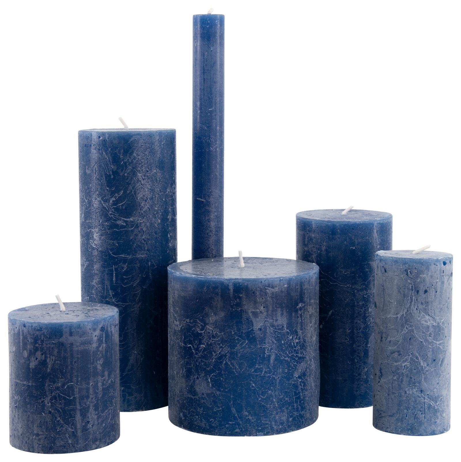 bougies rustiques bleu bleu - 1000032606 - HEMA