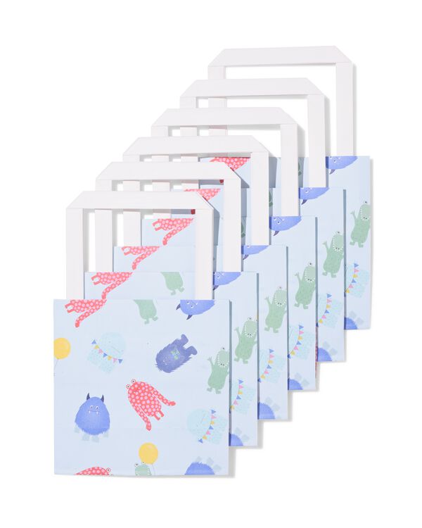 Geschenkt&uuml;ten, 21 &times; 13 &times; 21 cm, Monster &ndash; 6 St&uuml;ck - 14700688 - HEMA