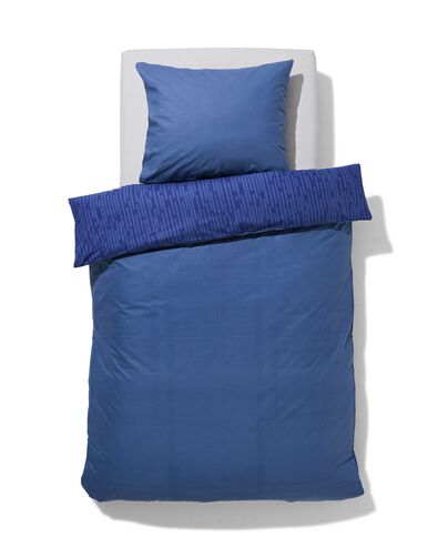 Bettwäsche, Soft Cotton, 140 x 220 cm, Streifen, blau - 5730188 - HEMA