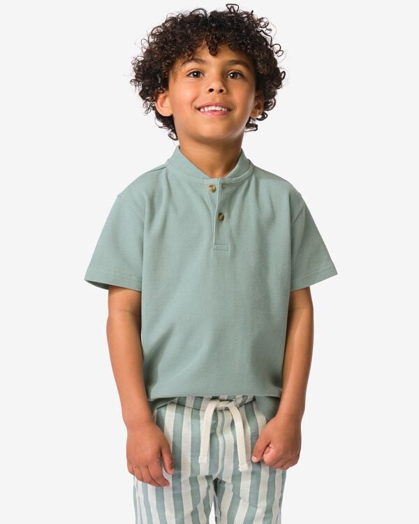 kinder T-shirt wafel groen groen - 30719852GREEN - HEMA