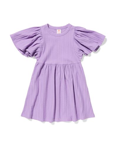 Kinderkleid in A-Linie, gerippt violett violett - 30827734PURPLE - HEMA