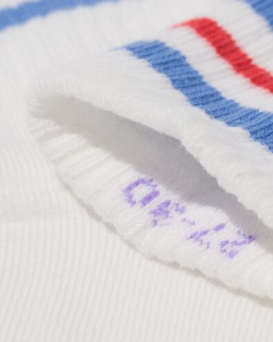 kindersokken sportstrepen - 5 paar gebroken wit gebroken wit - 4320815OFFWHITE - HEMA