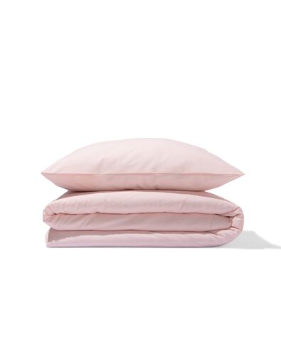 housse de couette 140x200/220 coton doux rose clair - 5750173 - HEMA