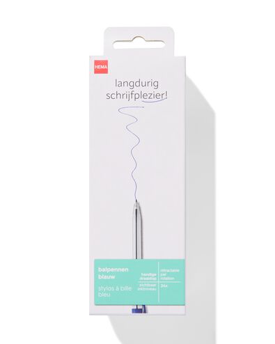 balpennen blauwschrijvend - 24 stuks - 14400618 - HEMA