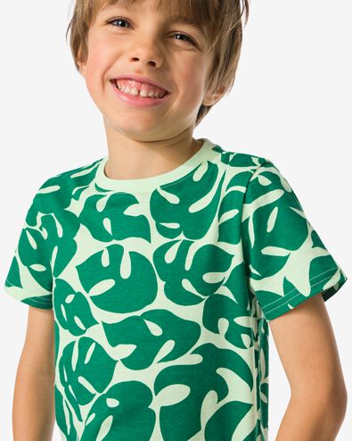 t-shirt enfant feuilles vert 98/104 - 30783955 - HEMA