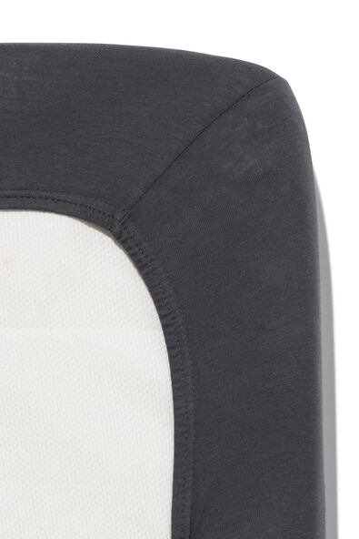 drap-housse pour matelas fendu jersey 180x220 gris foncé - 5180053 - HEMA