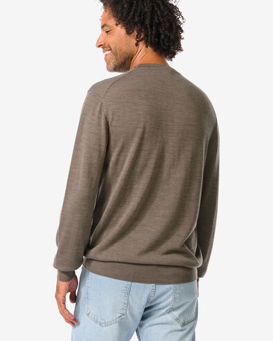 herentrui Nyck merinowol taupe taupe - 2129930TAUPE - HEMA