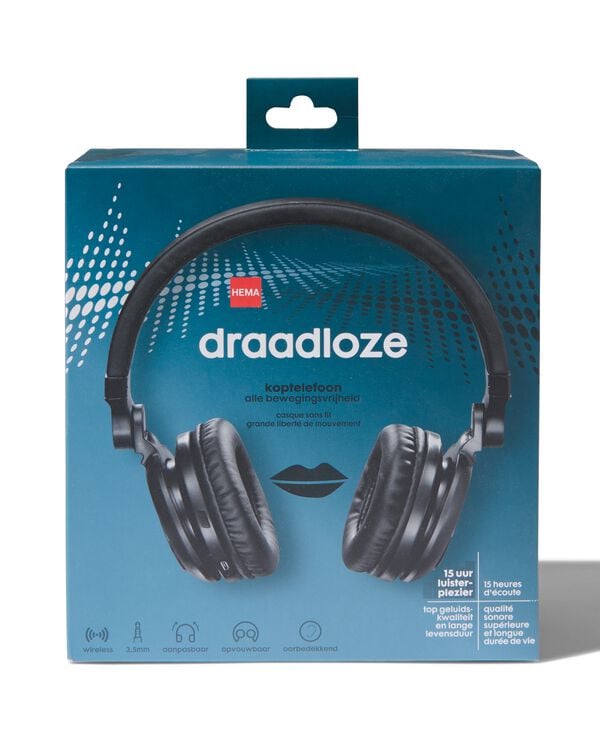 casque sans fil noir - 39620036 - HEMA