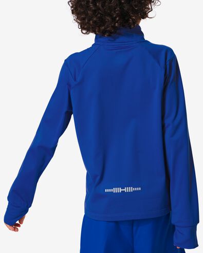 kinder fleece sportshirt felblauw 134/140 - 36090327 - HEMA