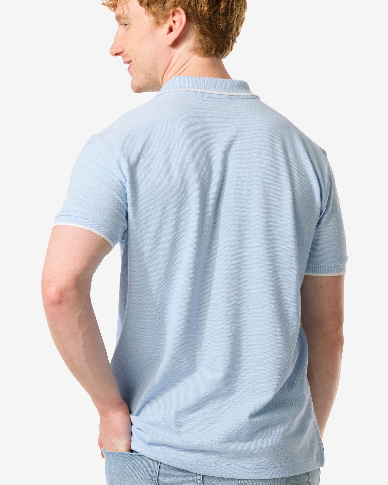 Herren-Poloshirt hellblau - 2139580LIGHTBLUE - HEMA