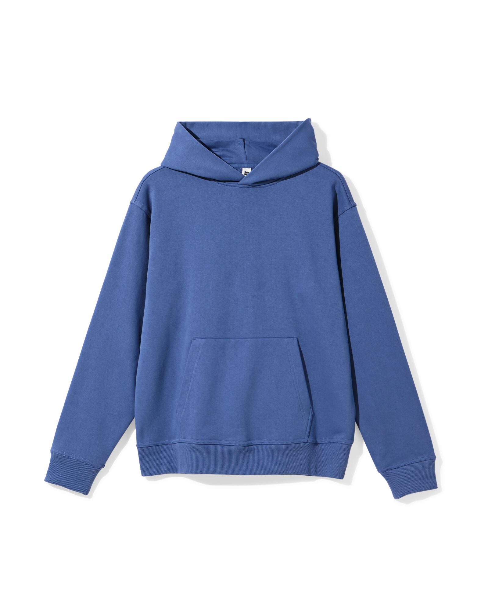 herenhoodie Maarten oversized middenblauw middenblauw - 2101530MIDBLUE - HEMA