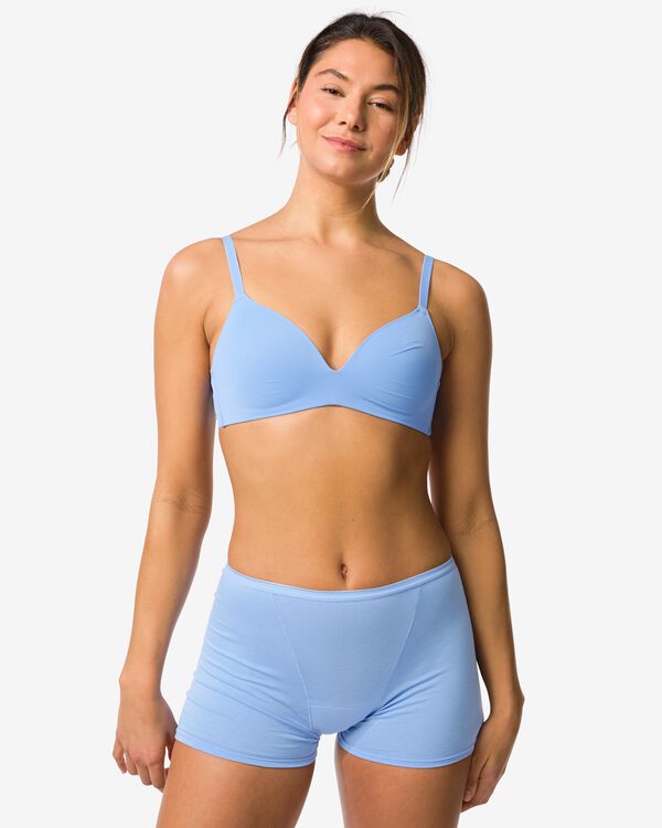 boxer menstruel coton haut pouvoir absorbant bleu bleu - 19602625BLUE - HEMA