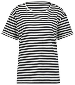 Damen-T-Shirt, Streifen schwarz/weiß schwarz/weiß - 1000023915 - HEMA