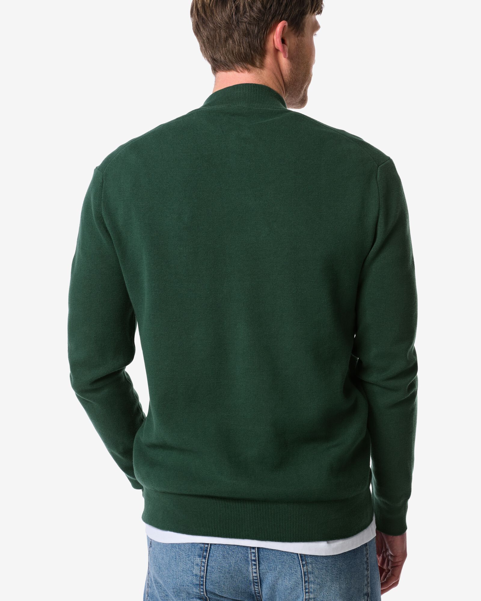 herenvest Milan donkergroen donkergroen - 2140100DARKGREEN - HEMA