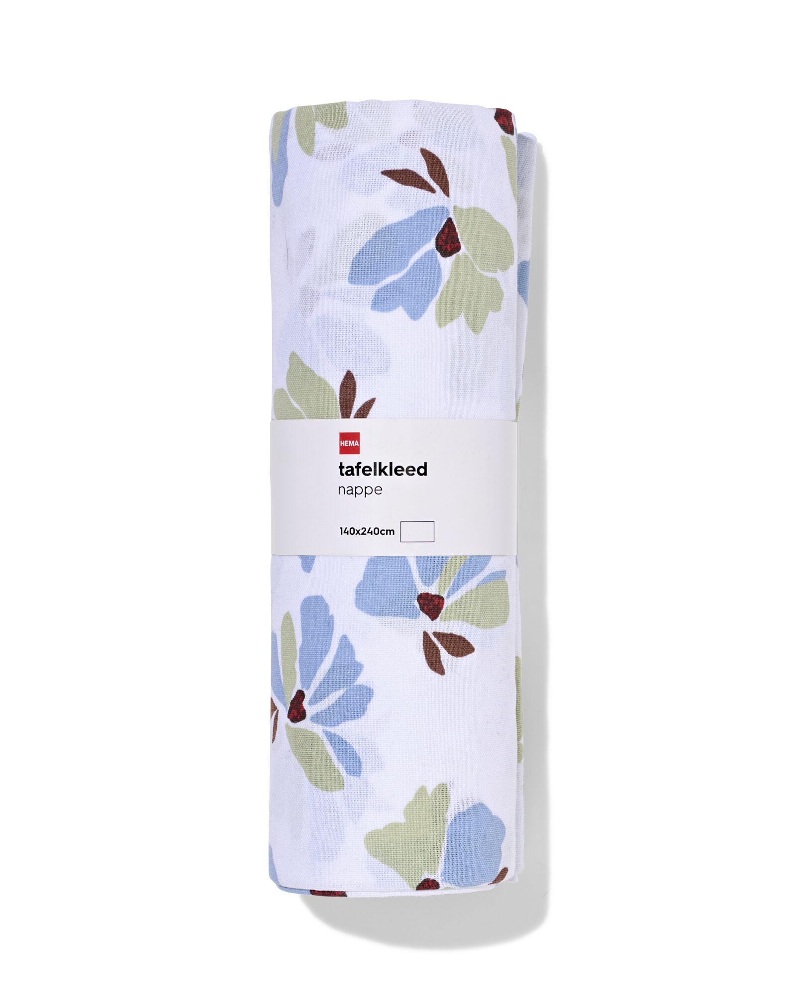 nappe 140x240cm coton fleurs vert-bleu - 5300036 - HEMA